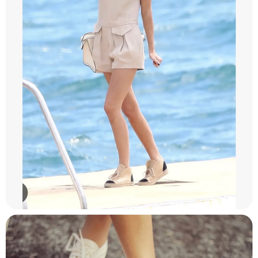 Chanel espadrilles loafers high top lace up